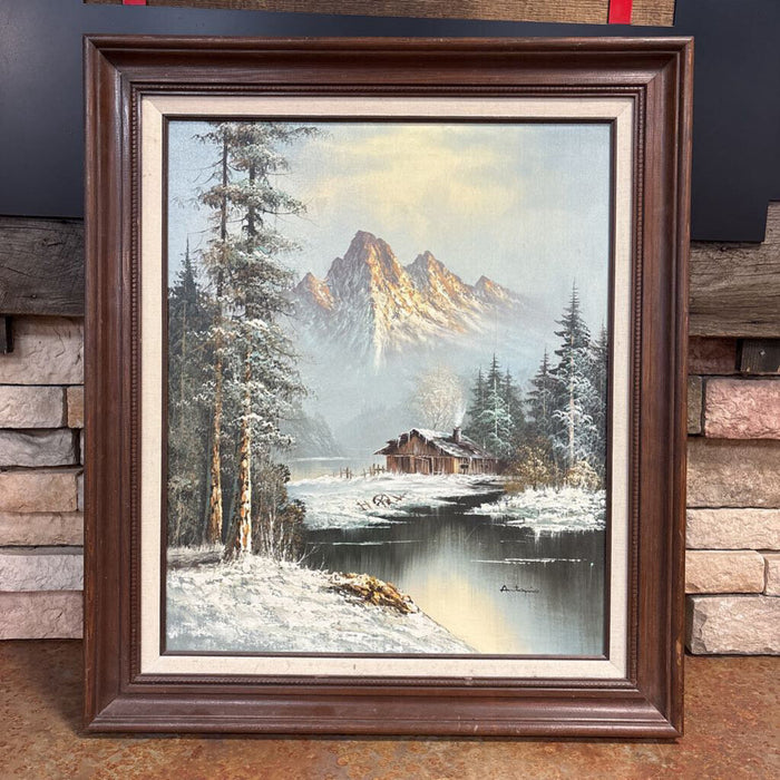 Mountain Scene on Canvas (SK)