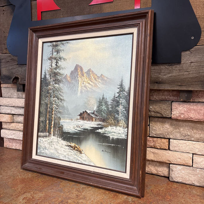 Mountain Scene on Canvas (SK)