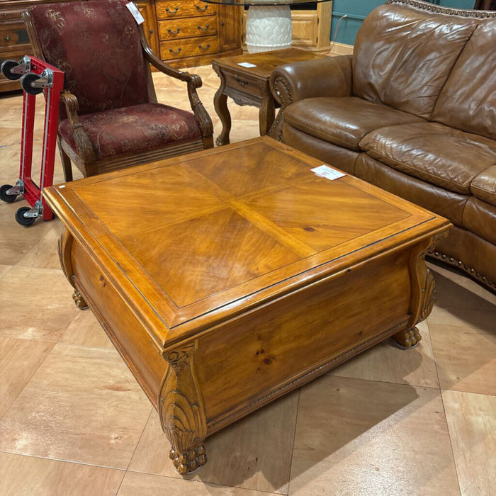 Large Ornate 2-Drawer Coffee Table(ALK)