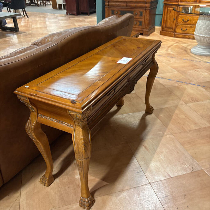 Oak Ornate Sofa Table(BHA)
