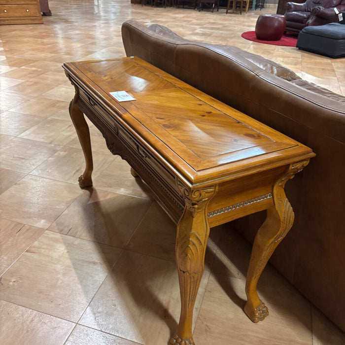 Oak Ornate Sofa Table(BHA)