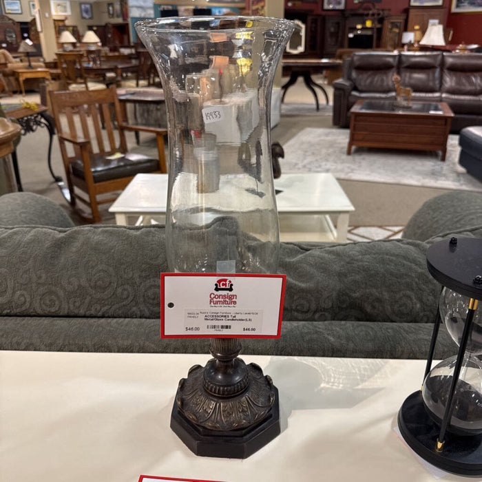 Tall Metal/Glass Candleholder(LS)