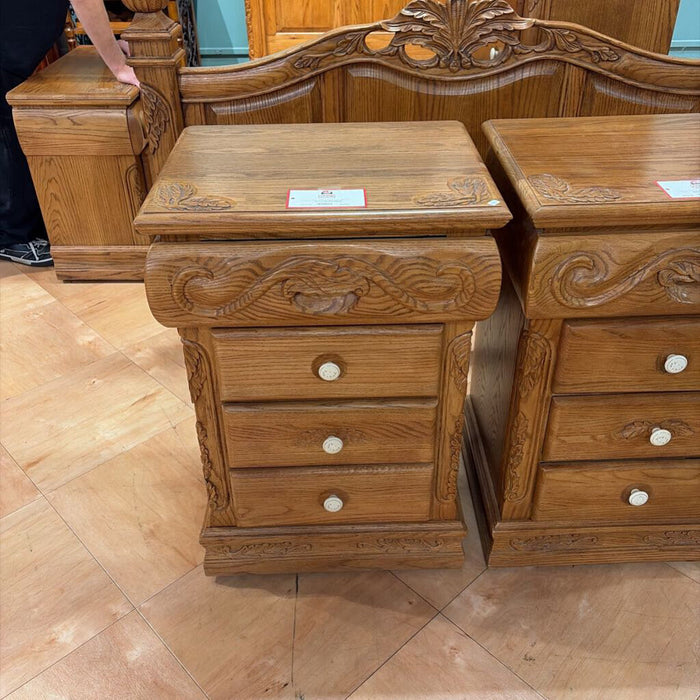 Tall 4-Drawer LW/Oak Nightstand(BHA)