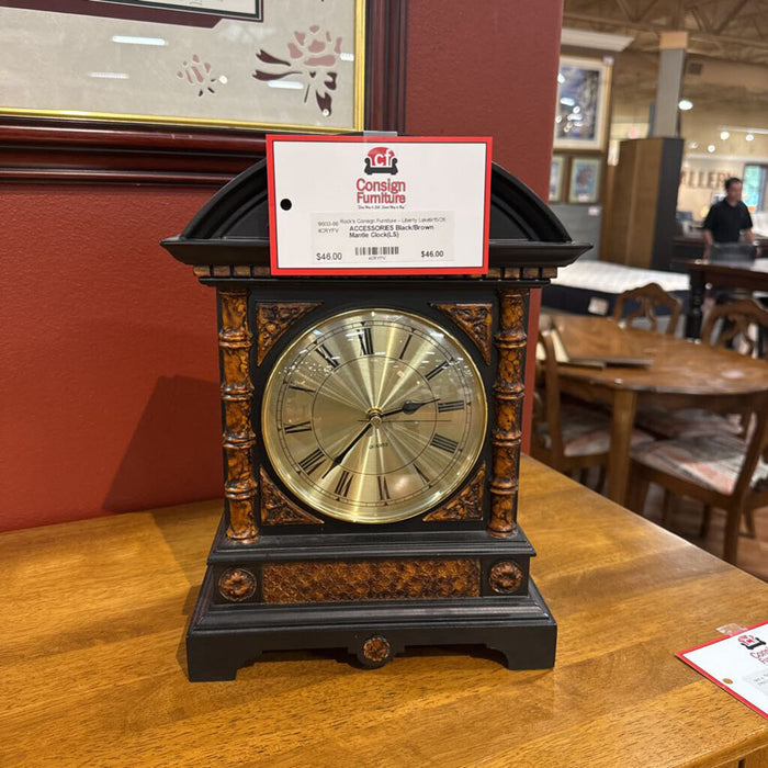 Black/Brown Mantle Clock(LS)
