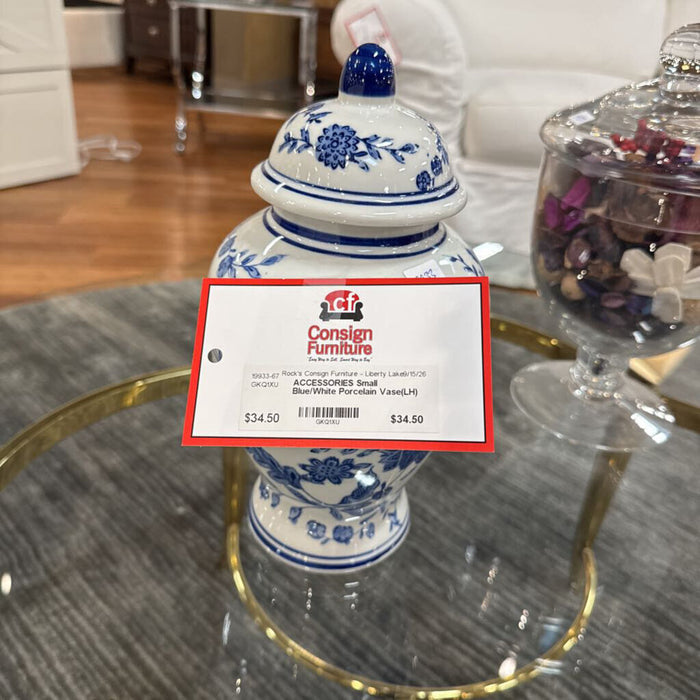 Small Blue/White Porcelain Vase(LH)