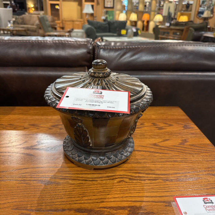 Brown Ornate Porcelain Bowl(LS)