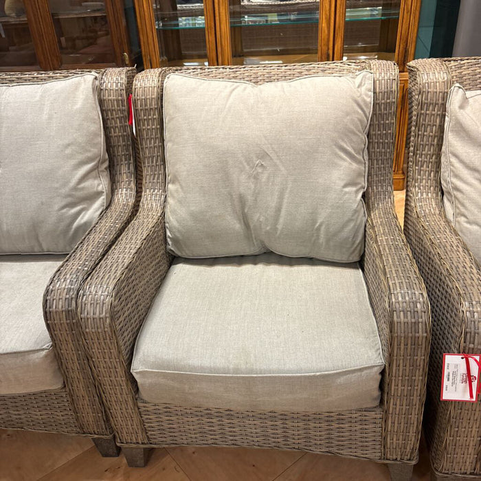 Wicker/Rattan Wingback Patio Chair(TI)