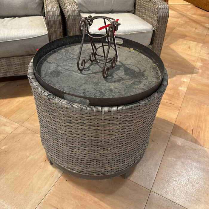 Storage Wicker/Rattan End Table(SK)