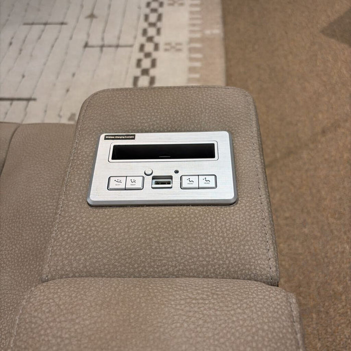 Brown/Tan Durapella Electric Sofa (BMHH)