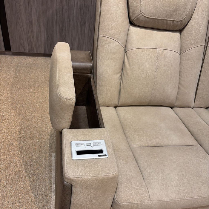 Brown/Tan Durapella Electric Sofa (BMHH)
