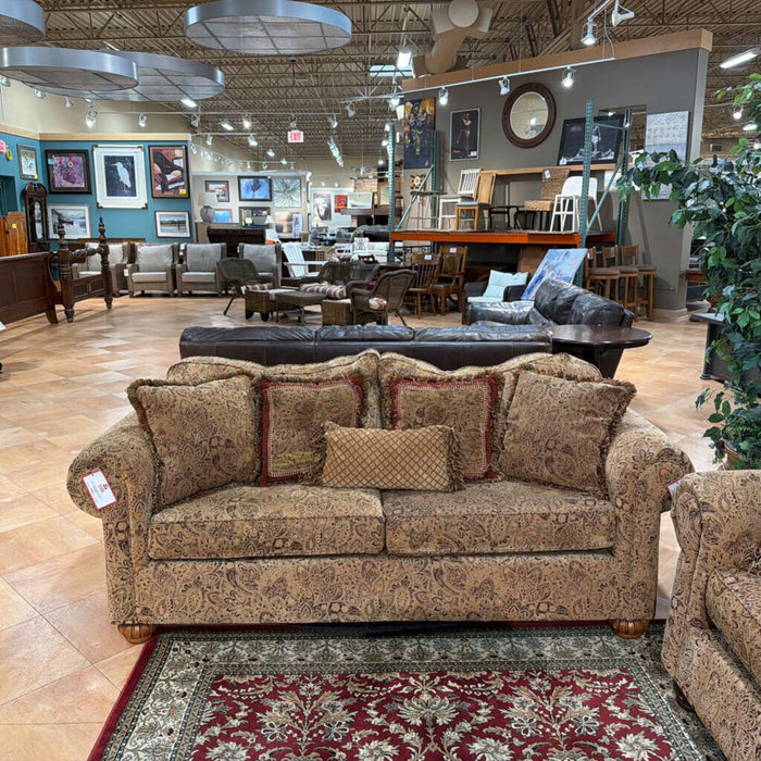 Paisley Fabric Loveseat(BHA)