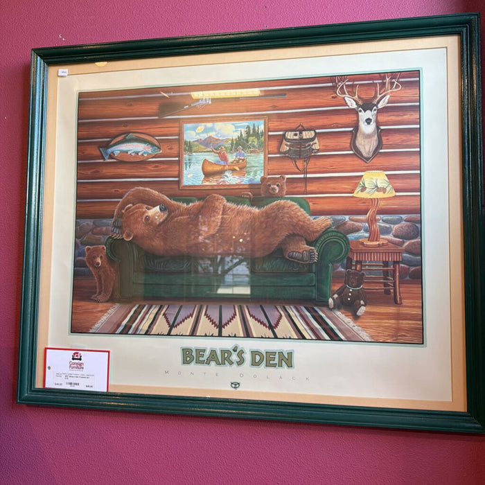 Bears Den Framed Art (LS)