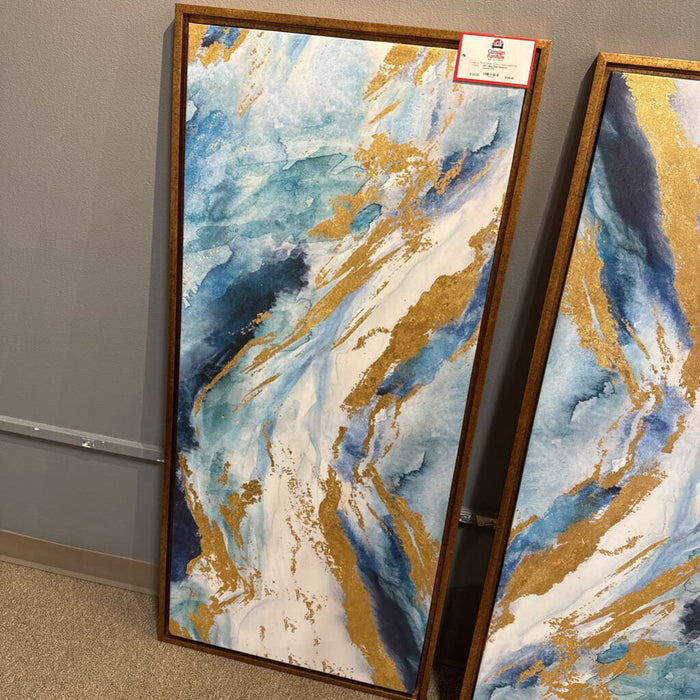 Blue/Gold Abstract Canvas (TI)
