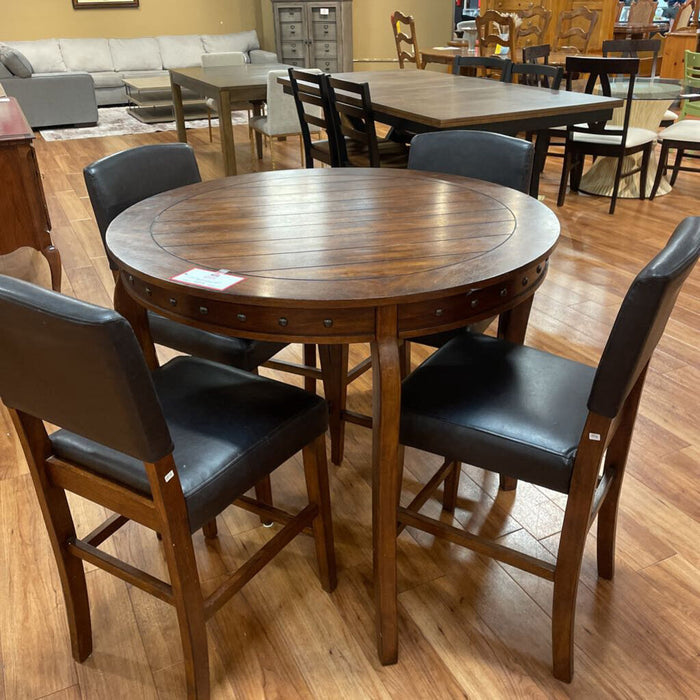 NH Pub Height Table w/ 4 Chairs(ATH)