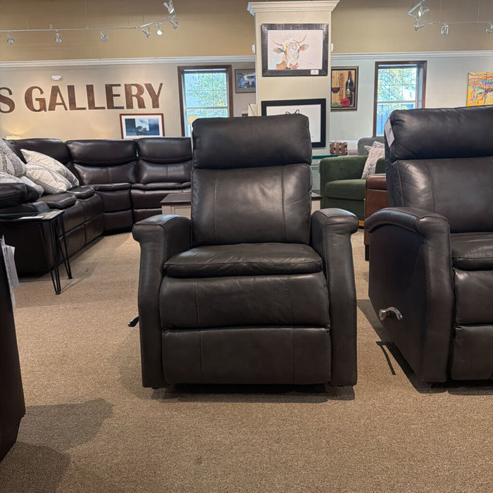 Dark Grey Leather Manual Recliner(KHK)