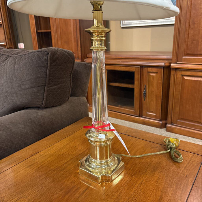Tall Gold/Glass Table Lamp(AT)