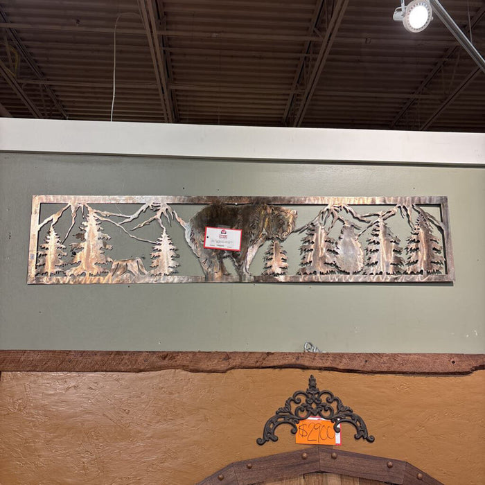 Metal Bear/Trees Wall Art(TI)