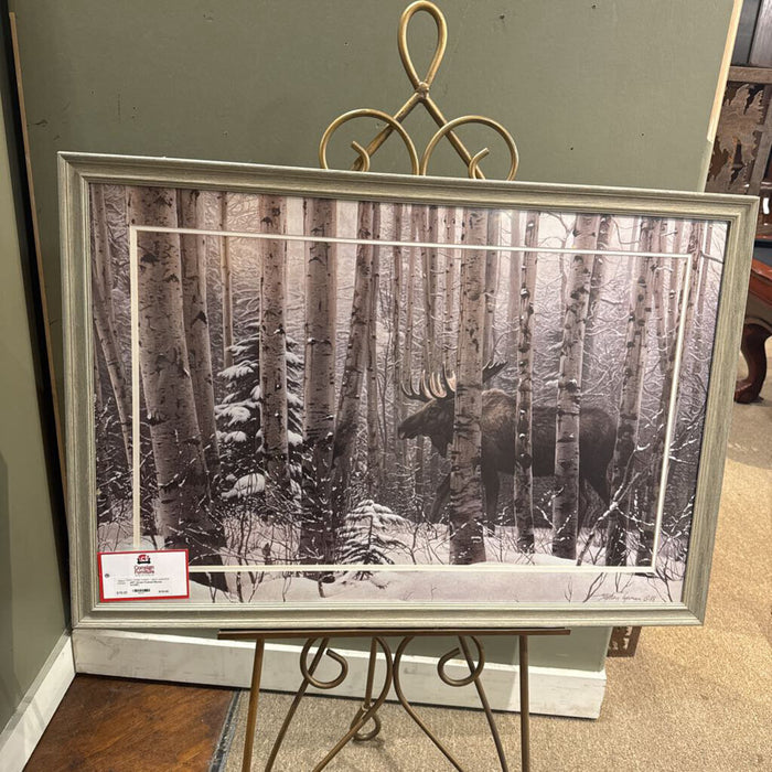 Green Framed Moose Art(SK)