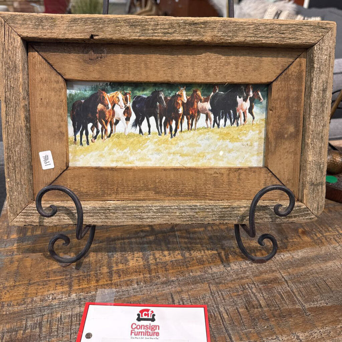 Wooden Framed Horse Art(LH)