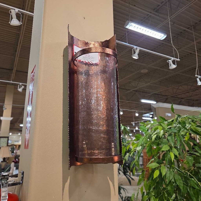 Copper Wall Sconce w/ Candle(BAH)