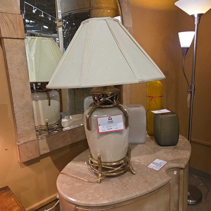 Cracked Design Tan Table Lamp(KL)
