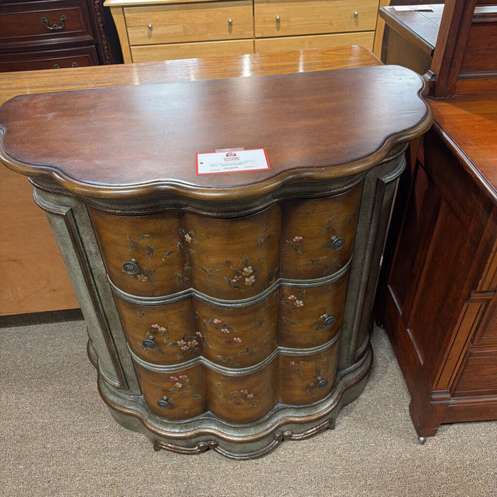 Curved Floral 3-Drawer Dresser(BAH)