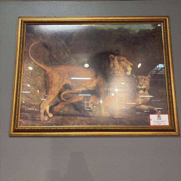 Lions Ornate Framed Art(SK)
