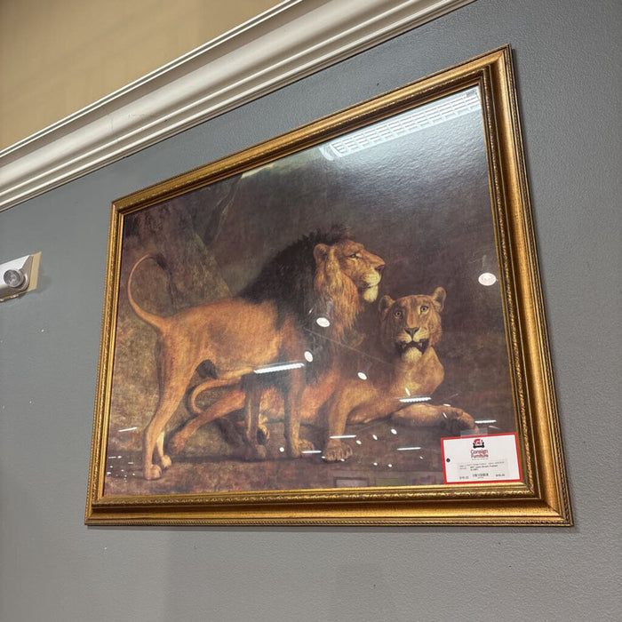 Lions Ornate Framed Art(SK)