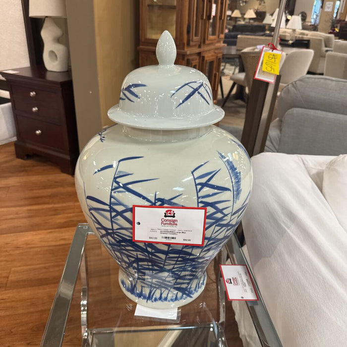 Large Blue Oriental Vase(KL)