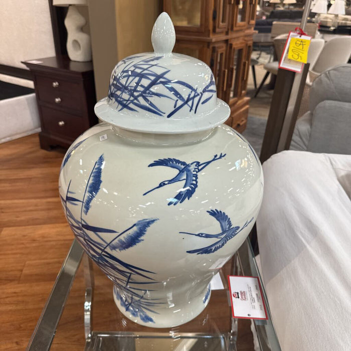 Large Blue Oriental Vase(KL)