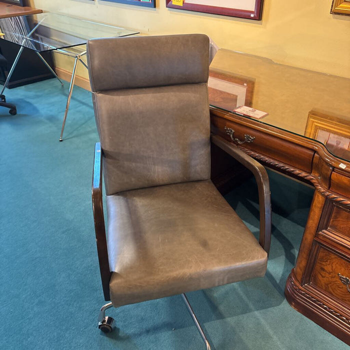 Tan Leather/Wood Office CH(BAH)