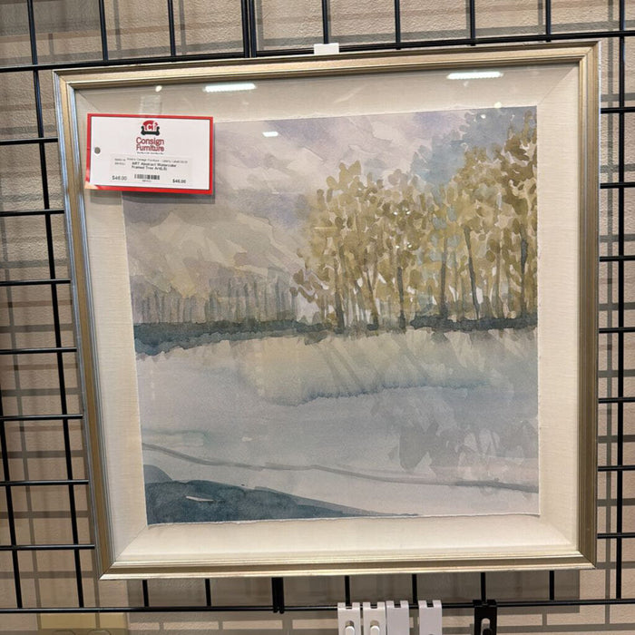 Abstract Watercolor Framed Tree Art(LS)