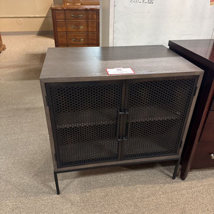 2-Door Metal Accented Side Cabinet(BTK)