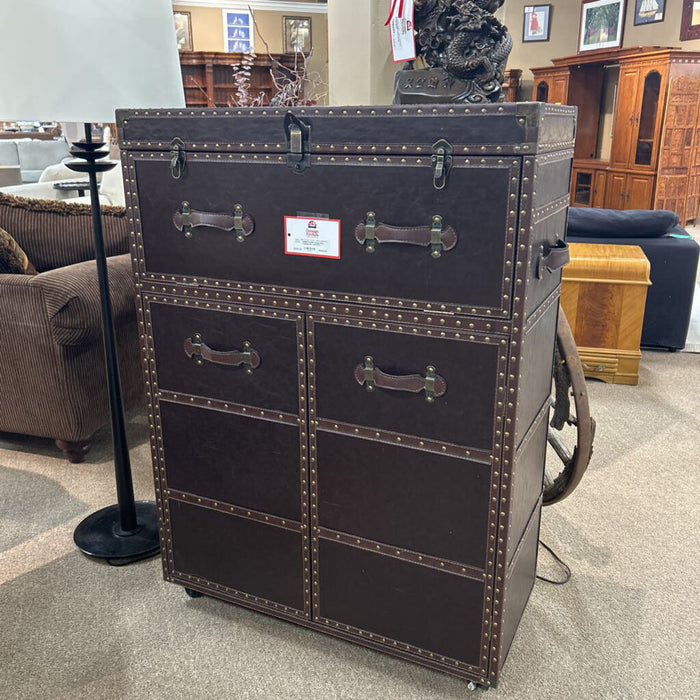 Vintage Style Luggage Bar Cart(SAK)