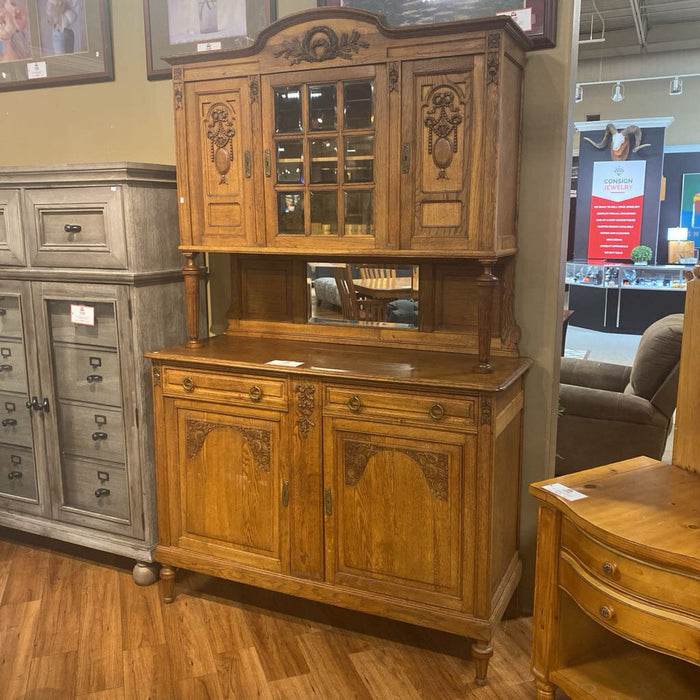 Antique 3PC Sideboard/Hutch(MKH)