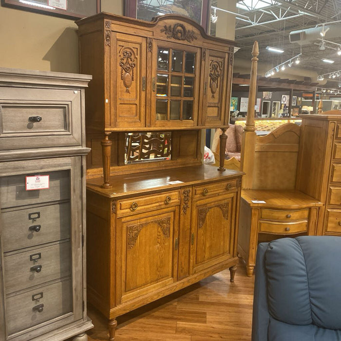 Antique 3PC Sideboard/Hutch(MKH)