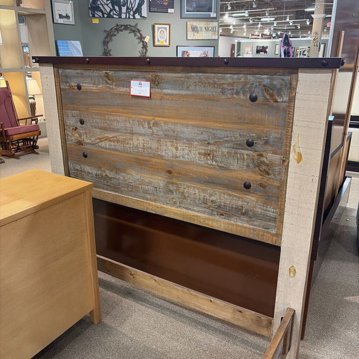 Rustic Multi-Colored Queen Bedframe(ATH)