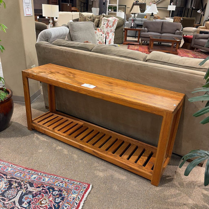Oak 2-Tier Sofa Table(TI)