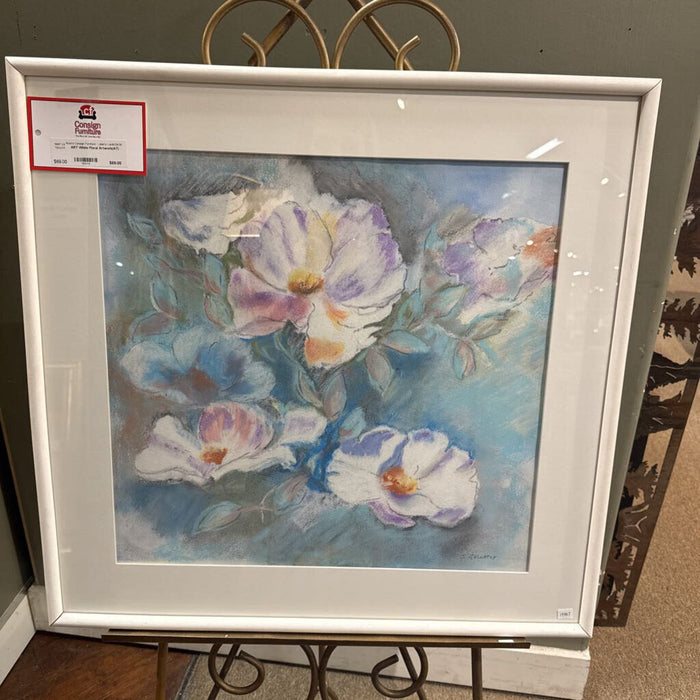 White Floral Artwork(AT)