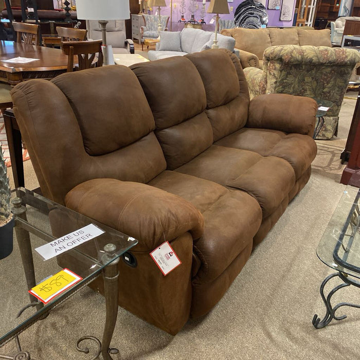 Brown Manual Reclining Sofa(LSH)