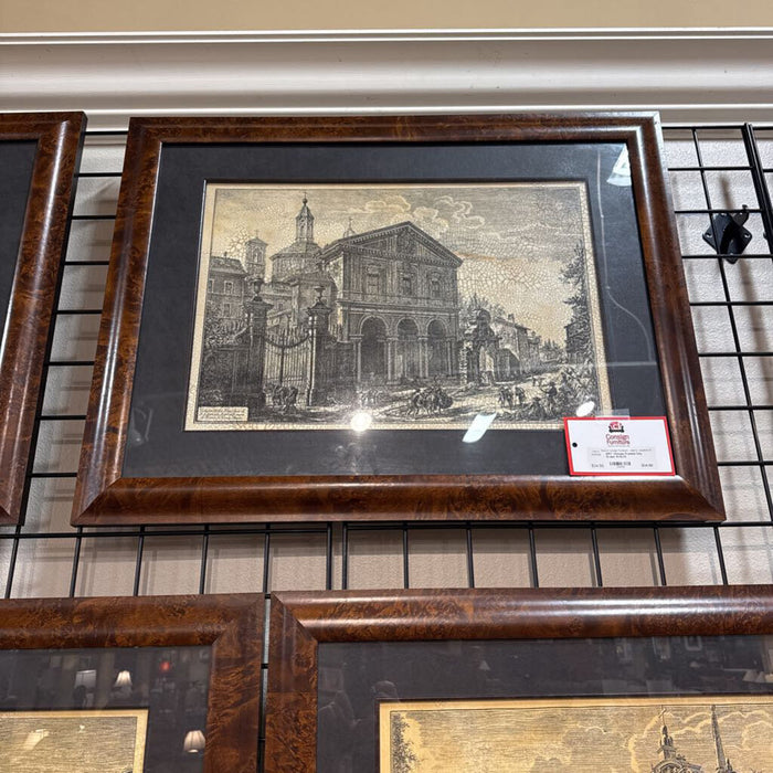 Vintage Framed City Scape Art(LH)