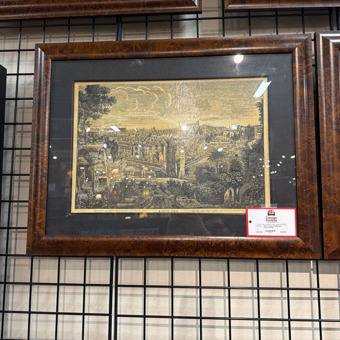 Vintage Framed City Scape Art(LH)