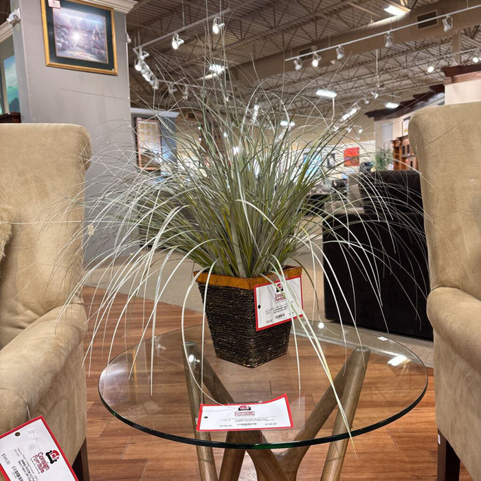 Small Vase with Faux Grass (BT)