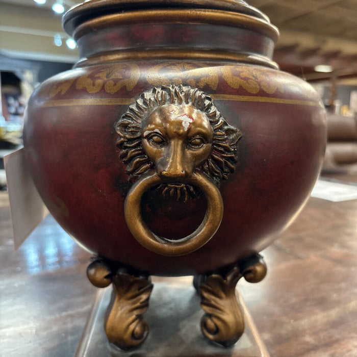 Red Vase w/ Lid (BA)