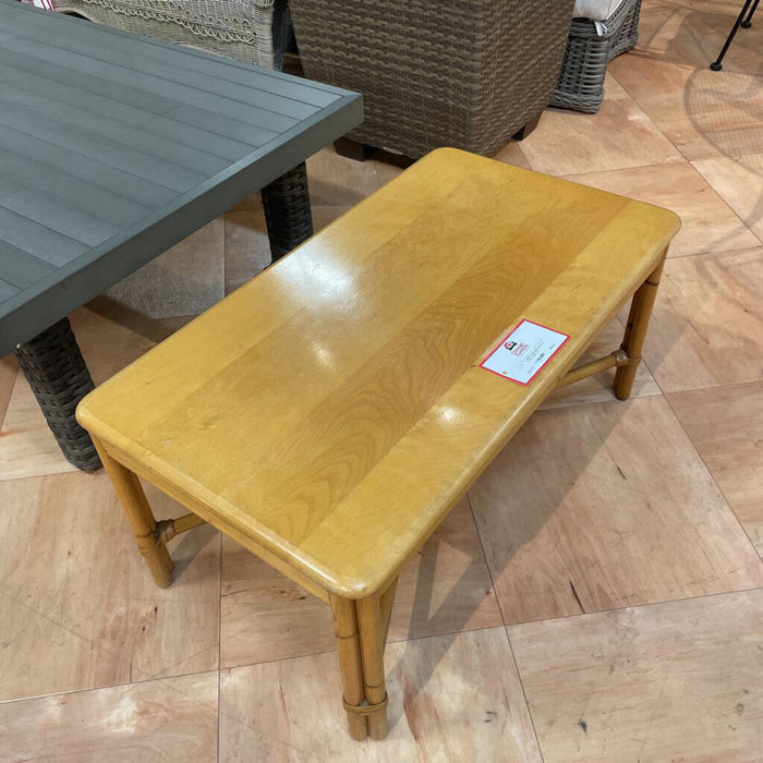 Blonde Rattan Coffee Table (AT)