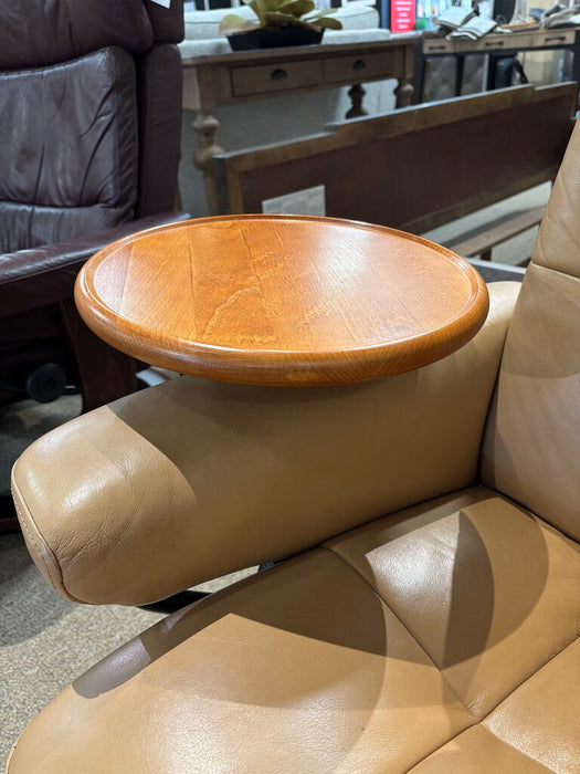 Tan Stressless Chair + Ottoman (BLMH)
