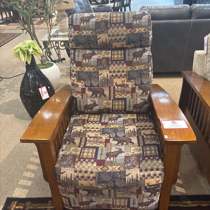 Mission-Style Animal Print Chair(ATH)
