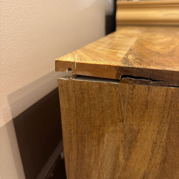 Unfinished 2-Tier Wood Sofa Table(TI)