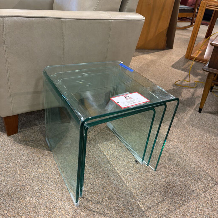 S/3 Glass Nesting Tables(BAH)
