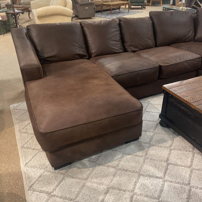 Brown Microfiber 4PC Sectional(BTAH)